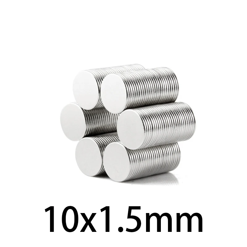 

20/50/100/200/300/500PCS 10x1.5 Small Round Rare Earth Magnets Magnet 10x1.5mm N35 Permanent Neodymium Magnets Disc 10*1.5 mm