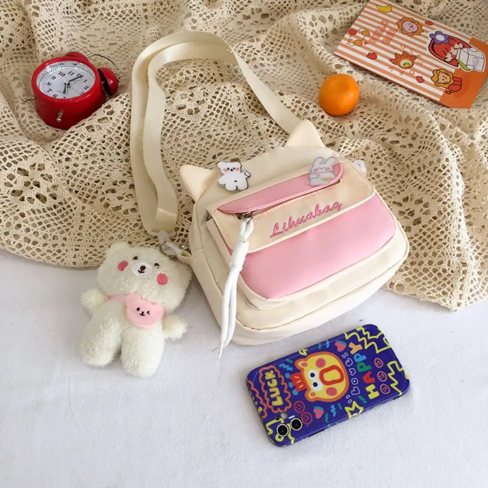 Забавная мультяшная сумка через плечо с котом кавайный креативный значок на