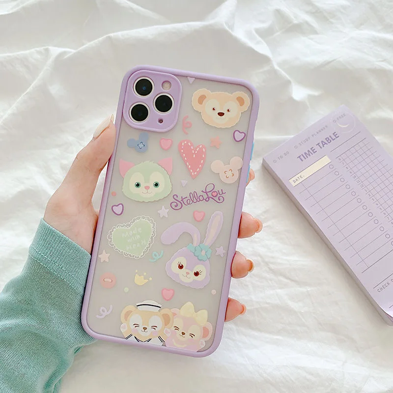 Чехлы для телефонов Disney Duffy Bear Stellalou с мультяшным рисунком iPhone 11 Pro Max 12 Mini XR XS MAX 8X7