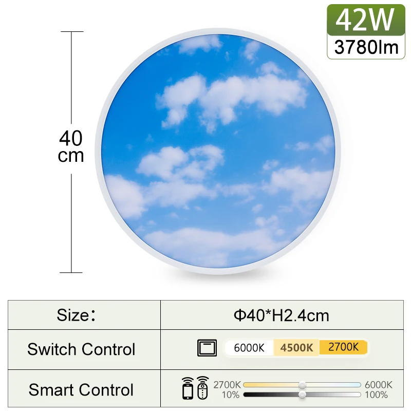 Умные потолочные светильники MING&BEN Sky/Moon 24/42 Вт