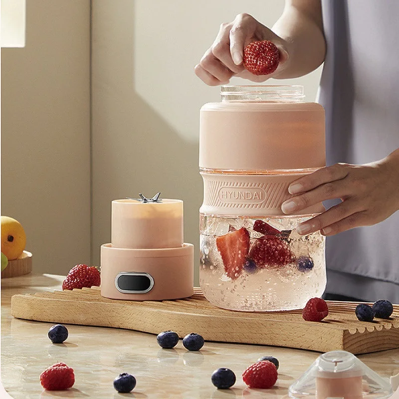 

500ml Electric Juicer Large Capacity Wireless Portable Juice Cup Smoothie Blender Fruit Blender Orange Juice Juicer USB Charging