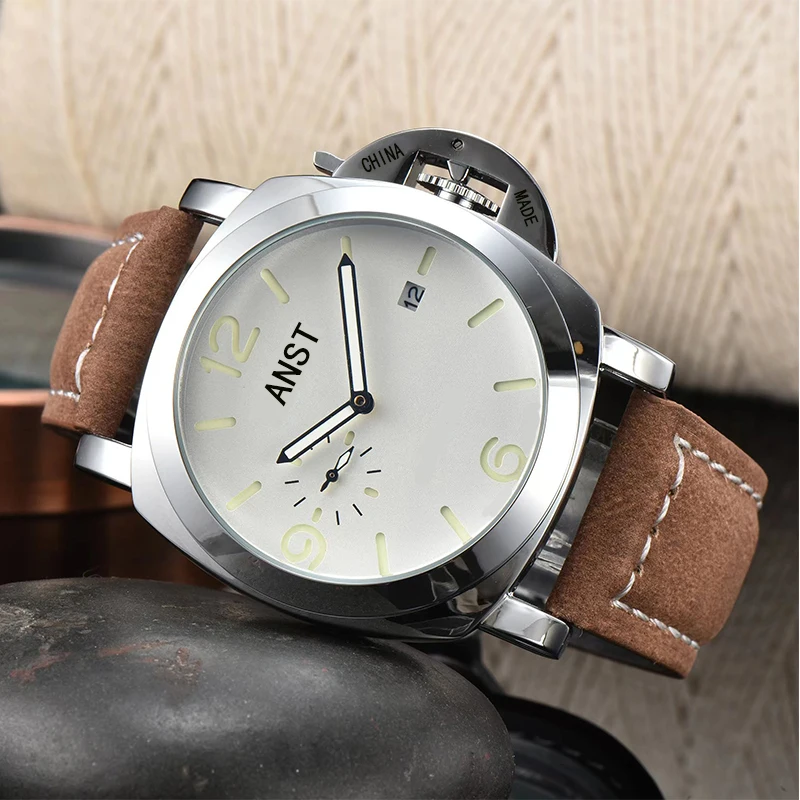 

Классические модные мужские часы PRA, роскошные минималистичные кварцевые часы, мужские деловые повседневные водонепроницаемые часы, мужск...