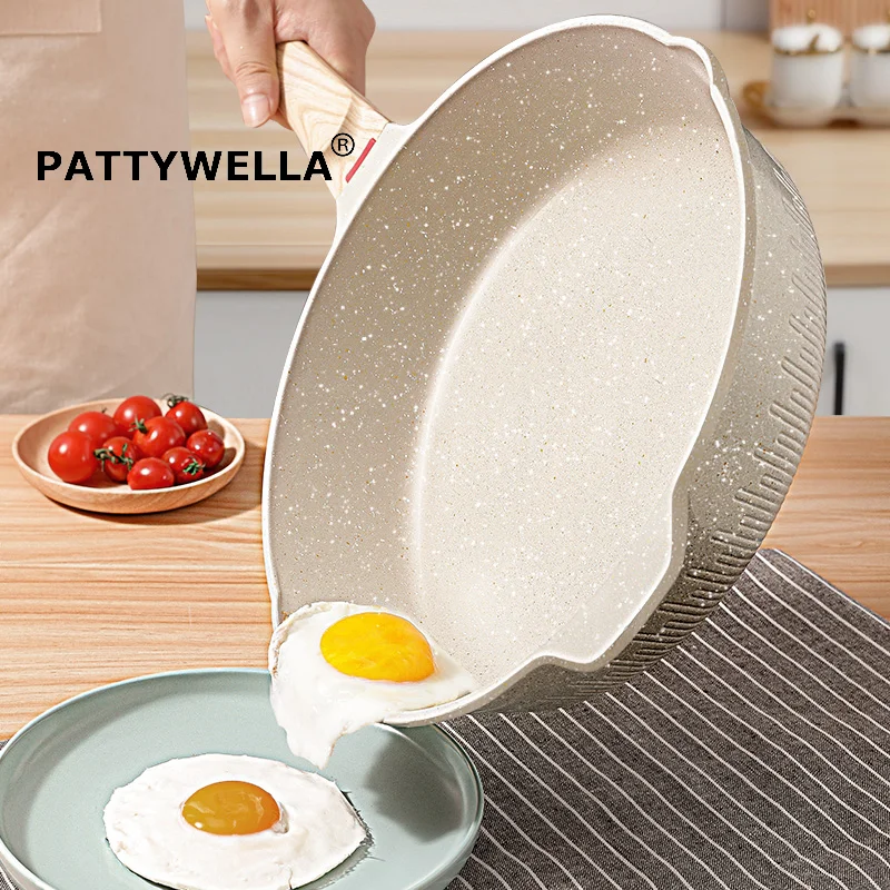 

PATTYWELLA Nonstick Frying Pan Skillet Deep Non Stick Granite Fry Pan Egg Pan Omelet Pans Stone Cookware Chef's Pan PFOA Free