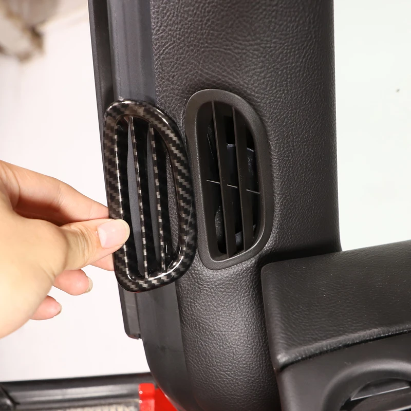 

For Chevrolet Corvette C6 2005-2013 ABS Carbon Fiber Car A-pillar Air Outlet Panel Cover Trim Sticker Car Accessories