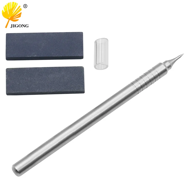 

1 PC Modeling Scriber Engraved Needle Pen With 2 Grindstone YOUERDA 606 Paper Model Tool