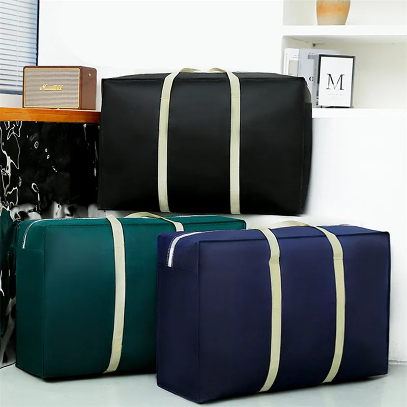 

Super Large Capacity Storage Bags Clothes Blankets Closet Organizer Moving Tote Bag Zipper Sac Durable Handbag Luggage Pack