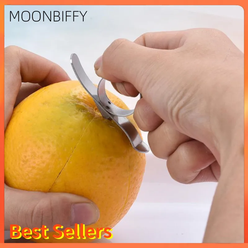 

Orange Peelers Easy Open Orange Peeler Stainless Steel Lemon Parer Citrus Fruit Skin Remover Slicer Peeling Kitchen Gadgets