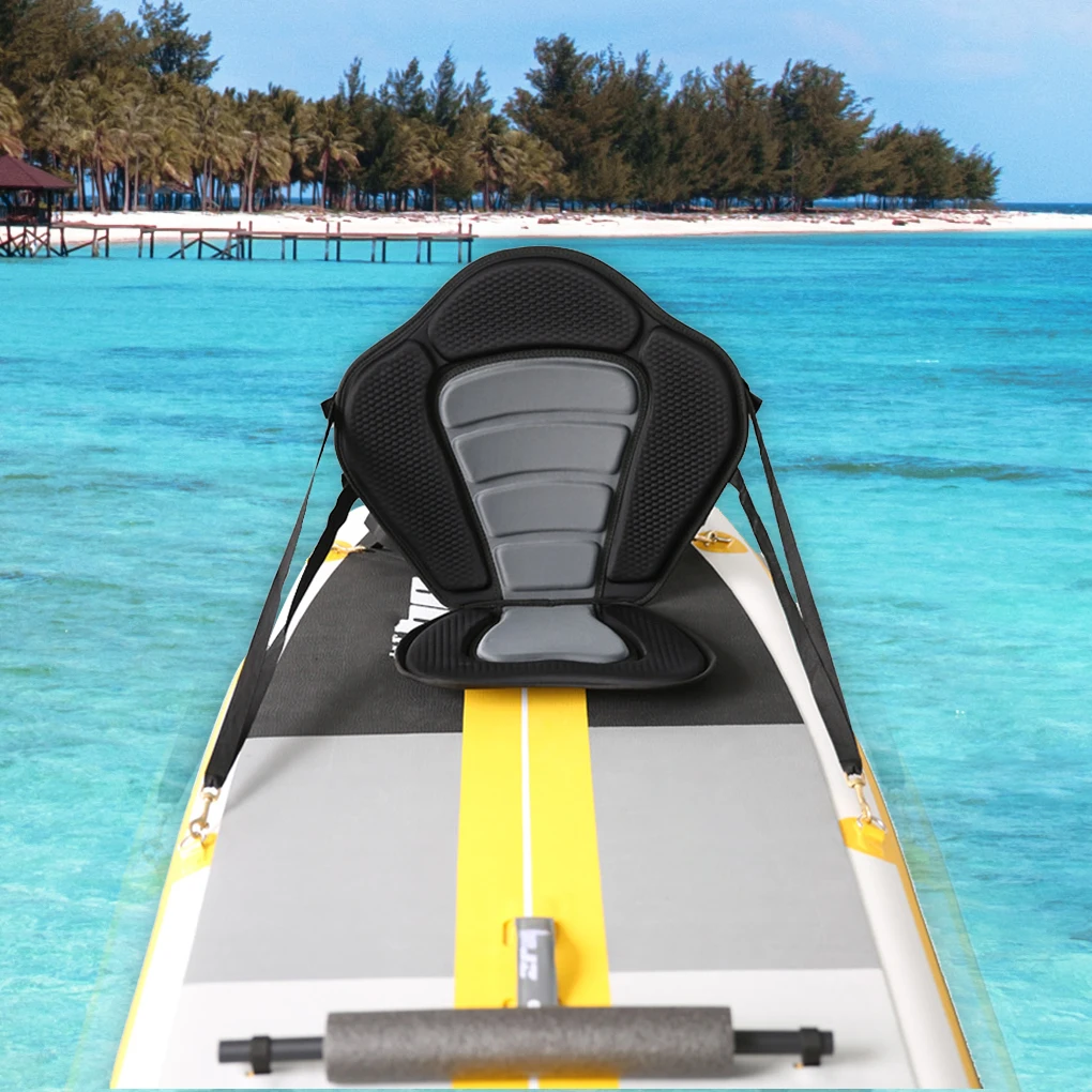 

Kayak Seat Non-slip Sit On EVA Cushioned Backrest Detachable Adjustable Back Support Cushion Accessories Canoeing