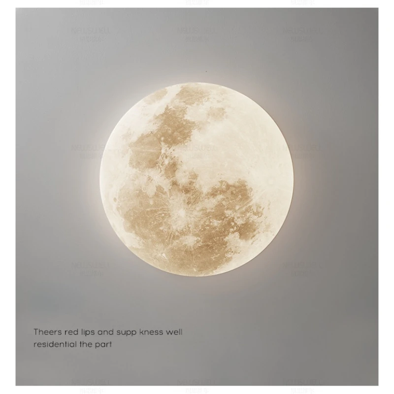 

Moon Wall Lamp Modern Led Lights Wall Decor Mural Lighting Planet Light Fixtures Nordic Style Ceiling Lamps for Living Room C
