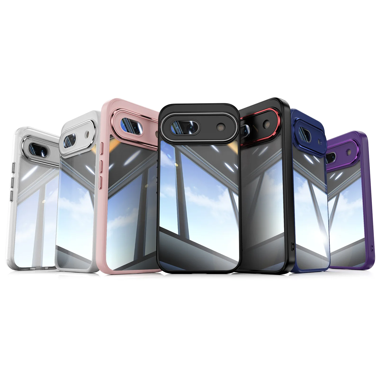 2 в 1 металлический чехол из ТПУ для Google Pixel 9 Pro 8A 2024 Новейшая модная стеклянная