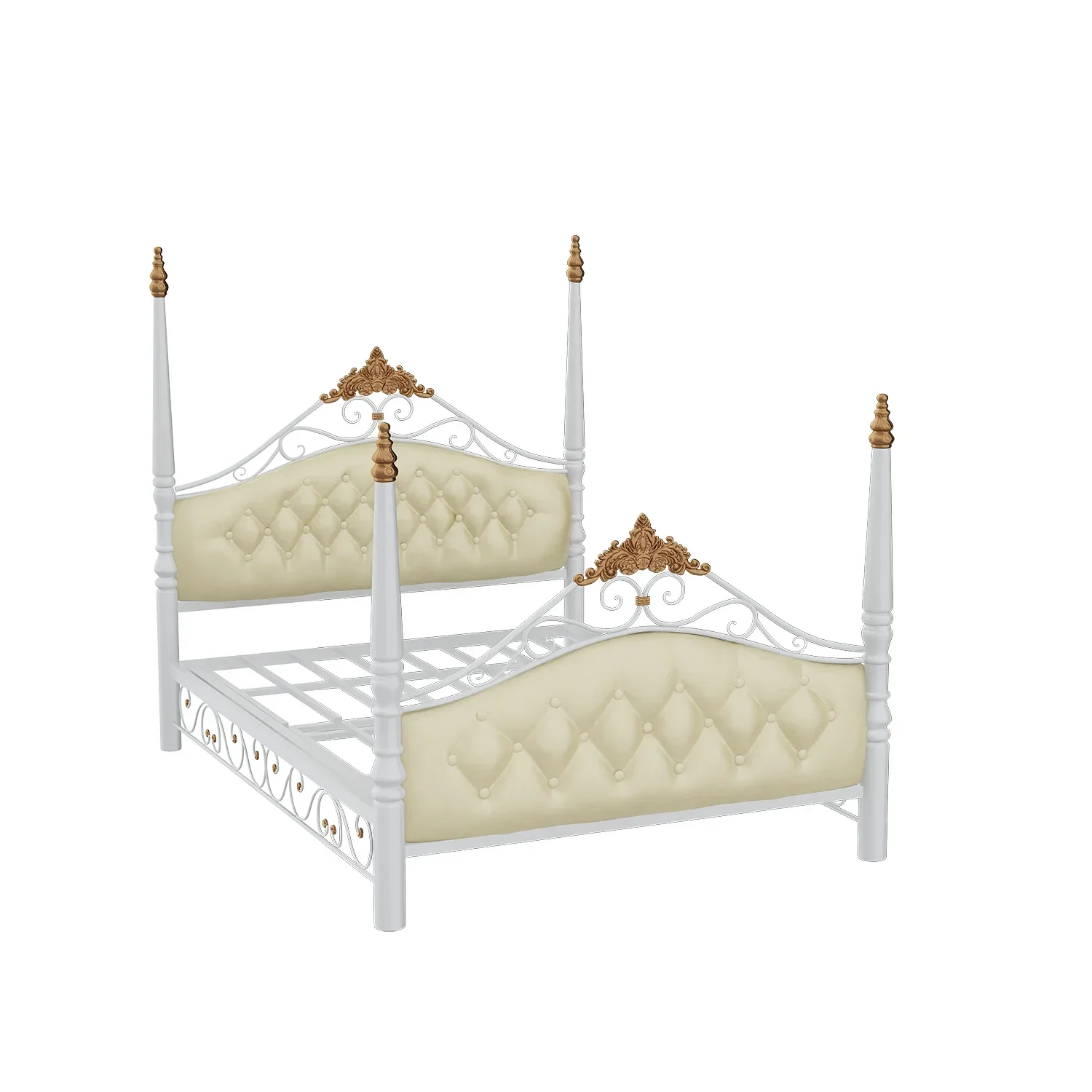 Железная арт-кровать 1 8 м 5 винтажная принцесса uble Роскошная железная рама класса