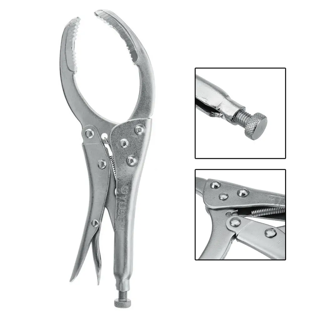 

Pliers Clamp Removal Tool 1pc 240mm 50-110mm Oil Change Filter Wrench Oil Filter Wrench Silver Steel Brand New