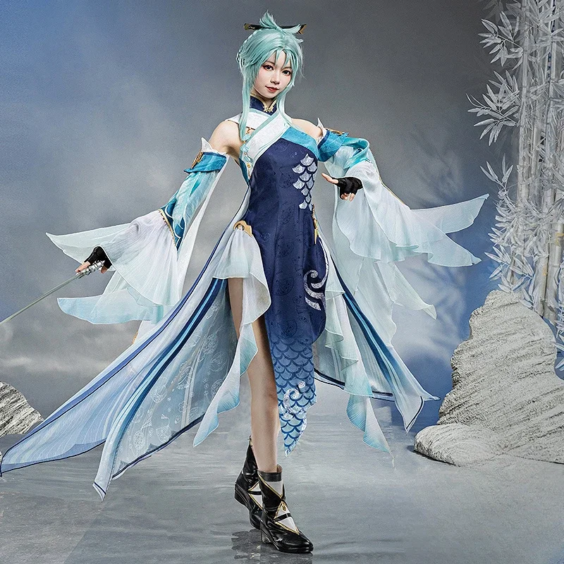 Новая игра геншин воздействие мадам пин костюм для косплея элегантное горное
