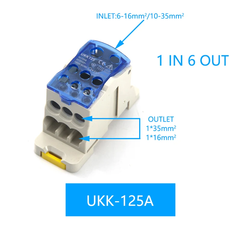 Клеммные колодки UKK 125A Din Rail универсальные водонепроницаемые | Строительство и