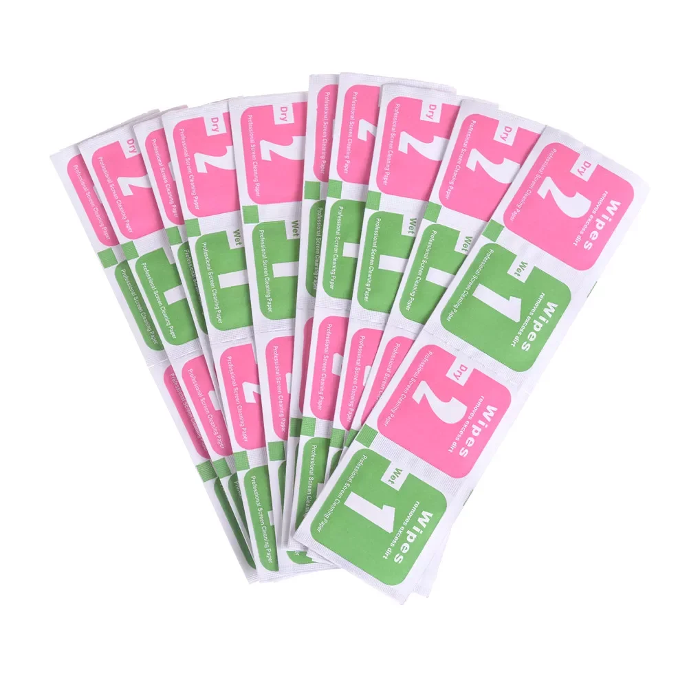 

200pcs/lot Wet+ 200Pcs Dry Camera Lens LCD Screen Protector Dust Removal Wet Dry Dust Cleaning Cloth Wipe Paper For Phone/DV