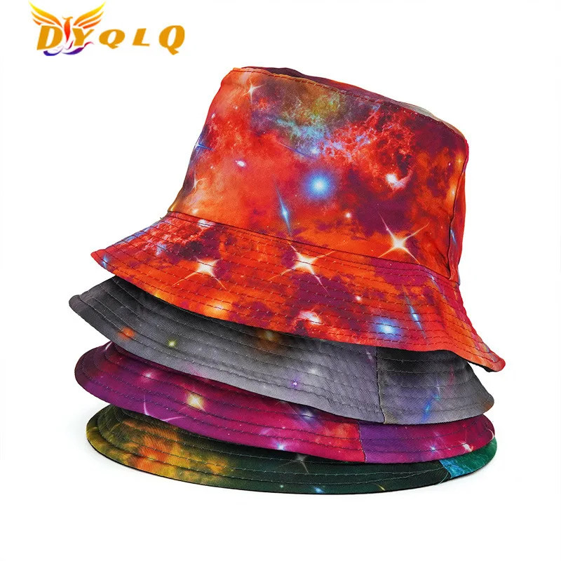 

New Fisherman Hat Star Print Men And Women Double-sided Can Wear Sun Hat Summer Casual Basin Hat Street Panama Hat