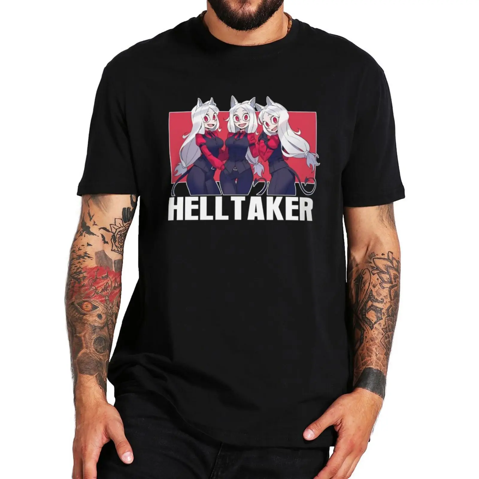 

Helltaker Cerverus T Shirt Japanese Anime Aesthetic Puzzle Adventure Game Classic Tee Tops 100% Cotton EU Size Unisex Tshirts