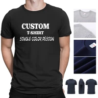 summer mens t shirts custom logoprint design text new fashion casual shirts 100cotton round neck solid color women shirts diy