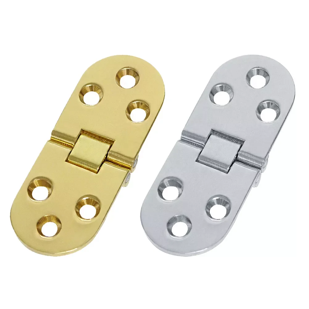 

180 Degree Flip Foldable Screw Hole Hinge Semicircle Flat Flush Cabinet Repair Plate Furniture Door Window Installation Accessor