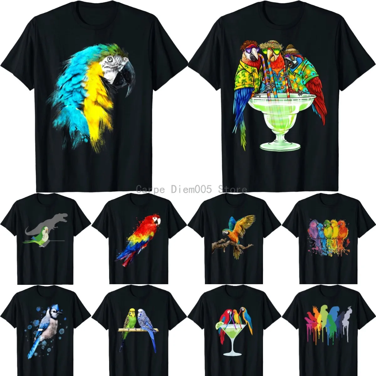 

Colorful Parrots Parrot Birds Bird Lover Parakeets T-Shirt