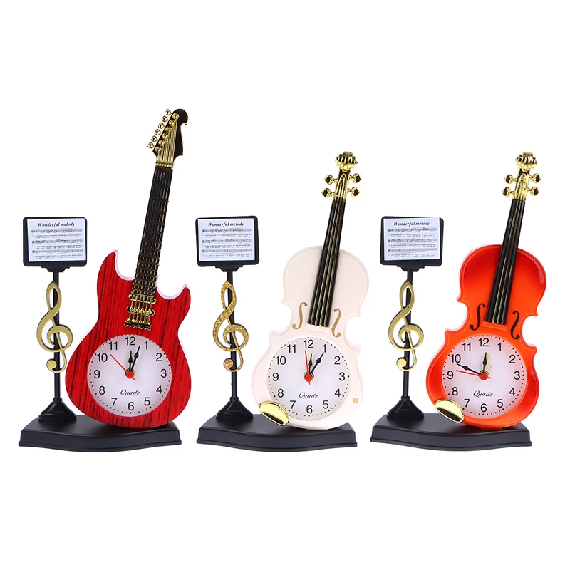 Креативный Будильник В Форме Скрипки Европейские Настольные Часы Стиле Ретро