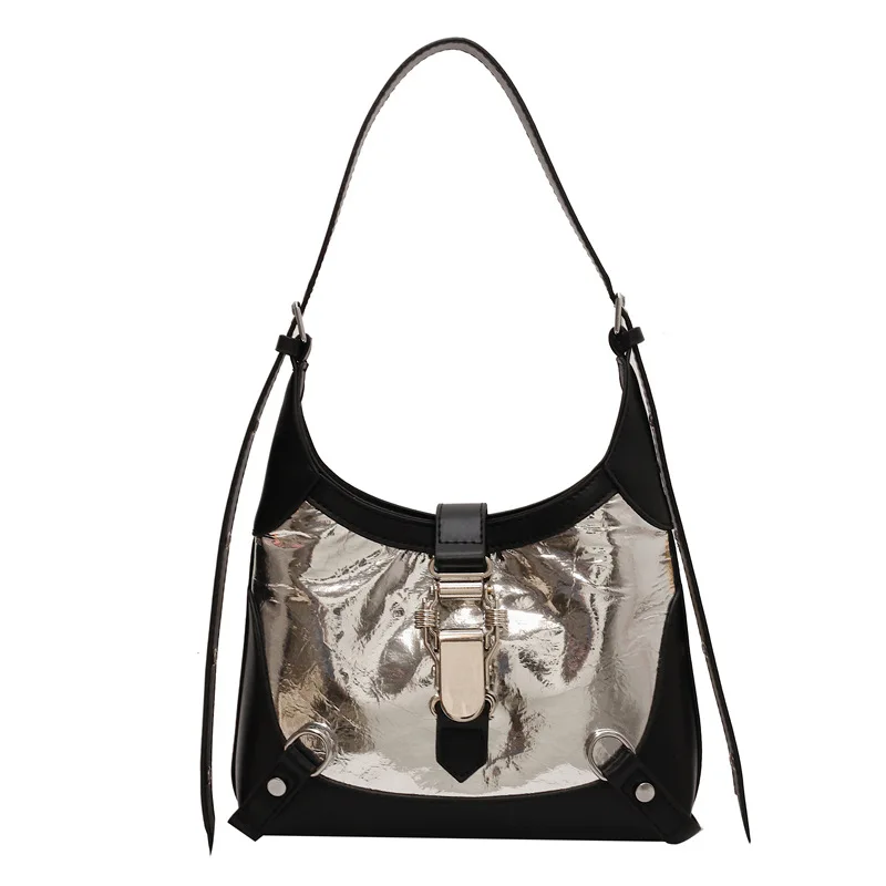 

MBTI Summer Fashion Womens Shoulder Bag Mixed Color Silver Designer Handbags Luxury Ladies Casual Daily Vintage New Underarm Bag