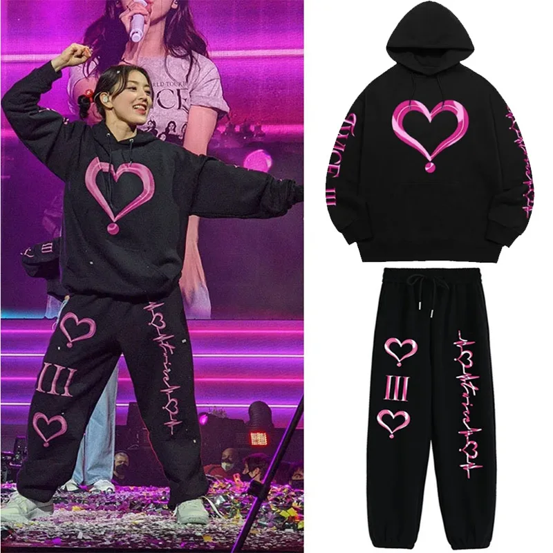 

Хит продаж, толстовка с капюшоном KPOP, спортивные штаны, женская модная Толстовка KPOP, костюм с суперзвездой, Одинаковая одежда, модная спортивная куртка, брюки