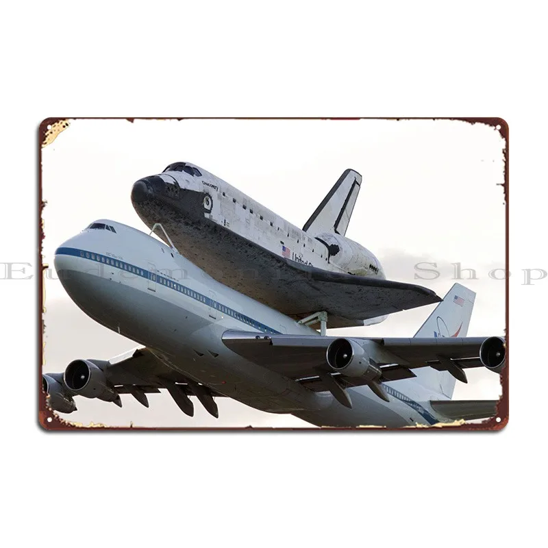 

Металлический плакат Космический Шаттл, дизайн плаката, создание украшения для гостиной, винтажный жестяной плакат