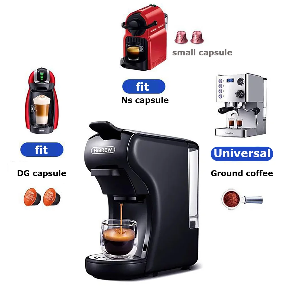 

edoolffe 19Bar 3-in-1 Capsule Coffee Maker 600ml 1400W ST-504 Black
