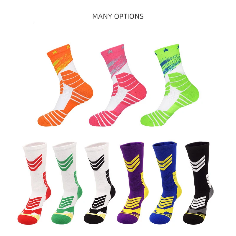 Basketball High Utility Elite Basketball Socks Sweat-absorbing Towel Sole Socks Non slip Cone Training Socks Football Socks Men