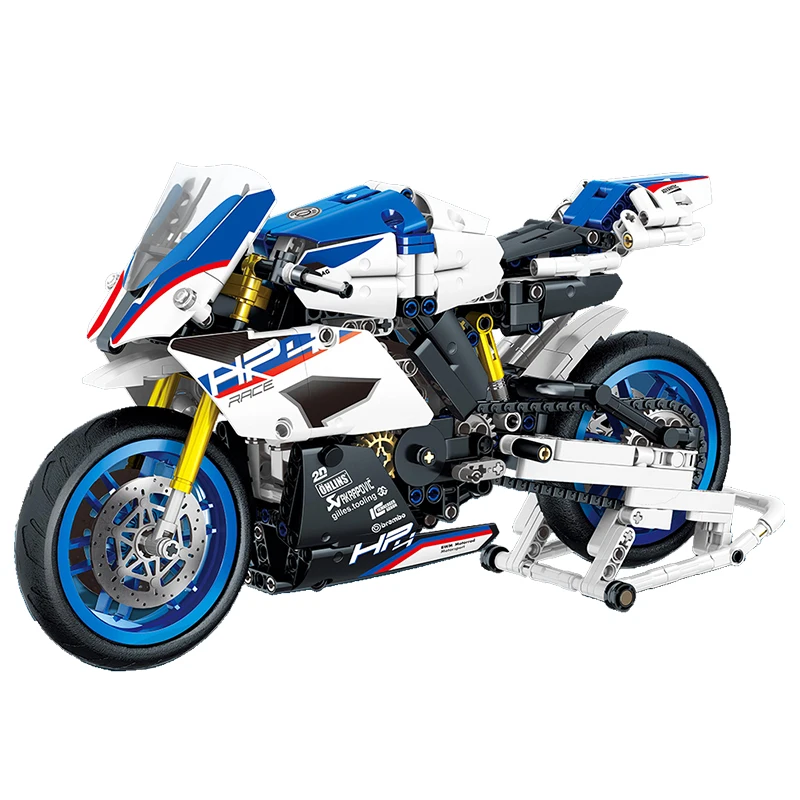 

721Pcs Building Blocks Motorcycle Kits Sets Model Bricks Sets City Racing Motorbike Vehicles Brick Toys Gifts For Kids Children