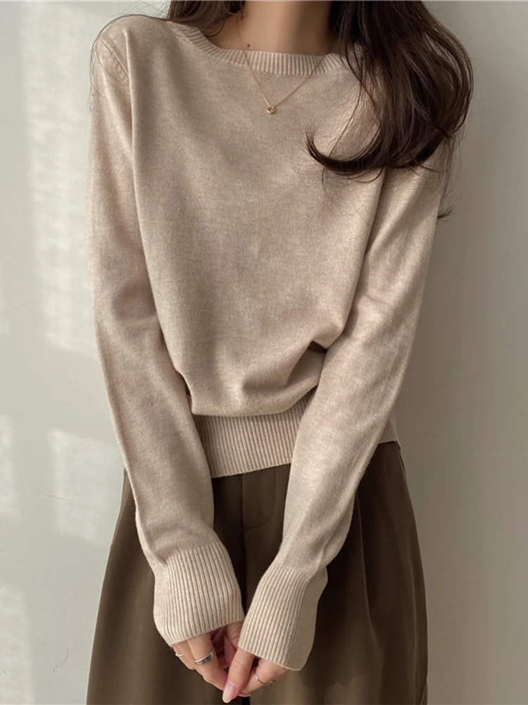 Qiaojia · Classic Just Need Early Autumn Long sleeve Knit Top Solid Inner wear Bottoming Shirt