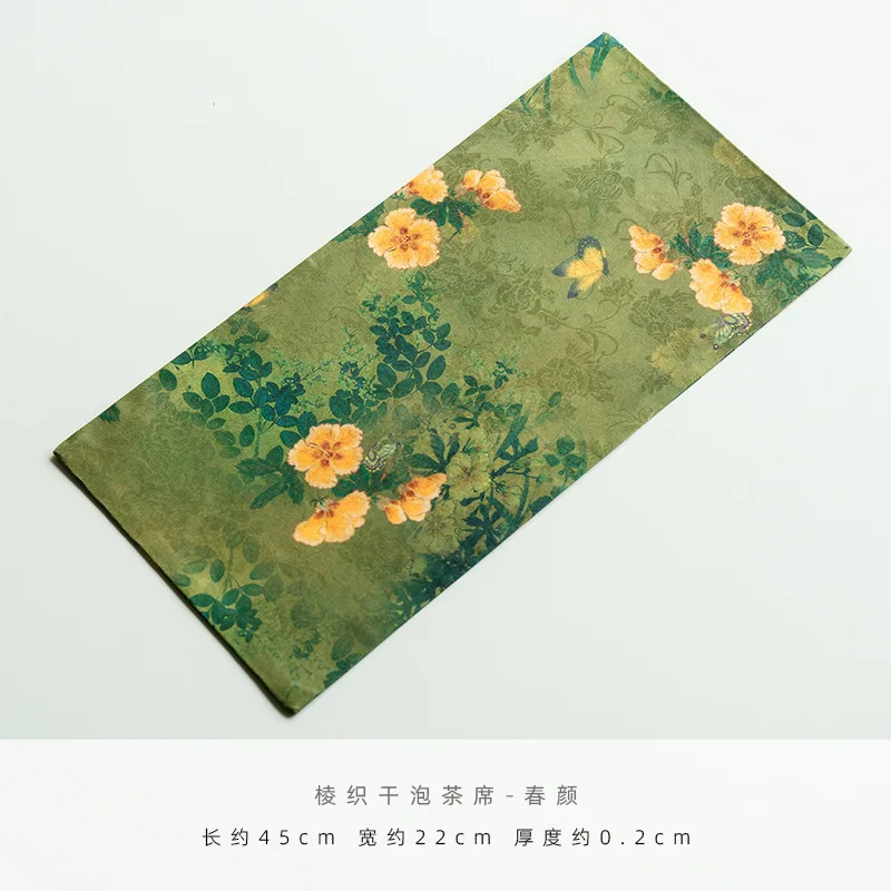 

Высушенный чайный коврик в рубчик, цветы, чайная салфетка, бутик, стол для воды, флаг, ретро подставка для напитков, кафе, подарок для чая