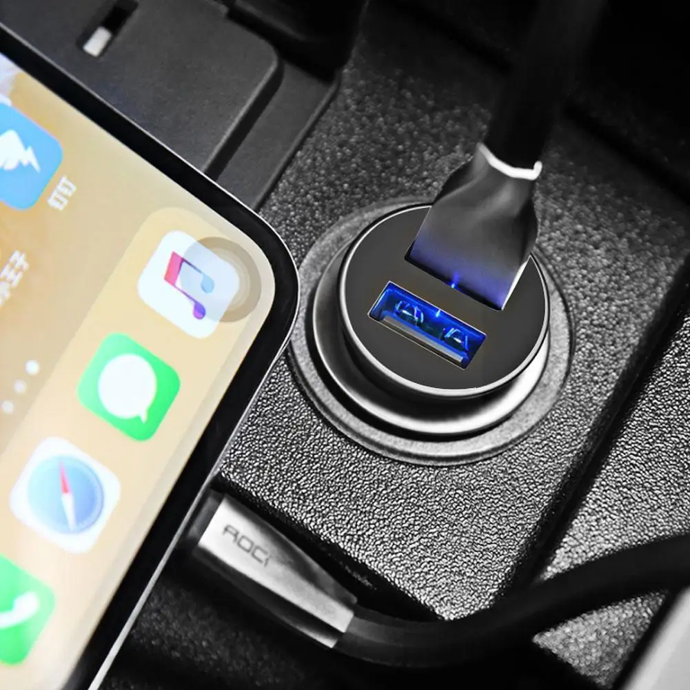 

3.1a 2 Port Dual Charger Usb Car Cigarette Lighter 12v Socket With Lcd Voltage Display Charger 24v Adapter Usb Power Chargi V8z1