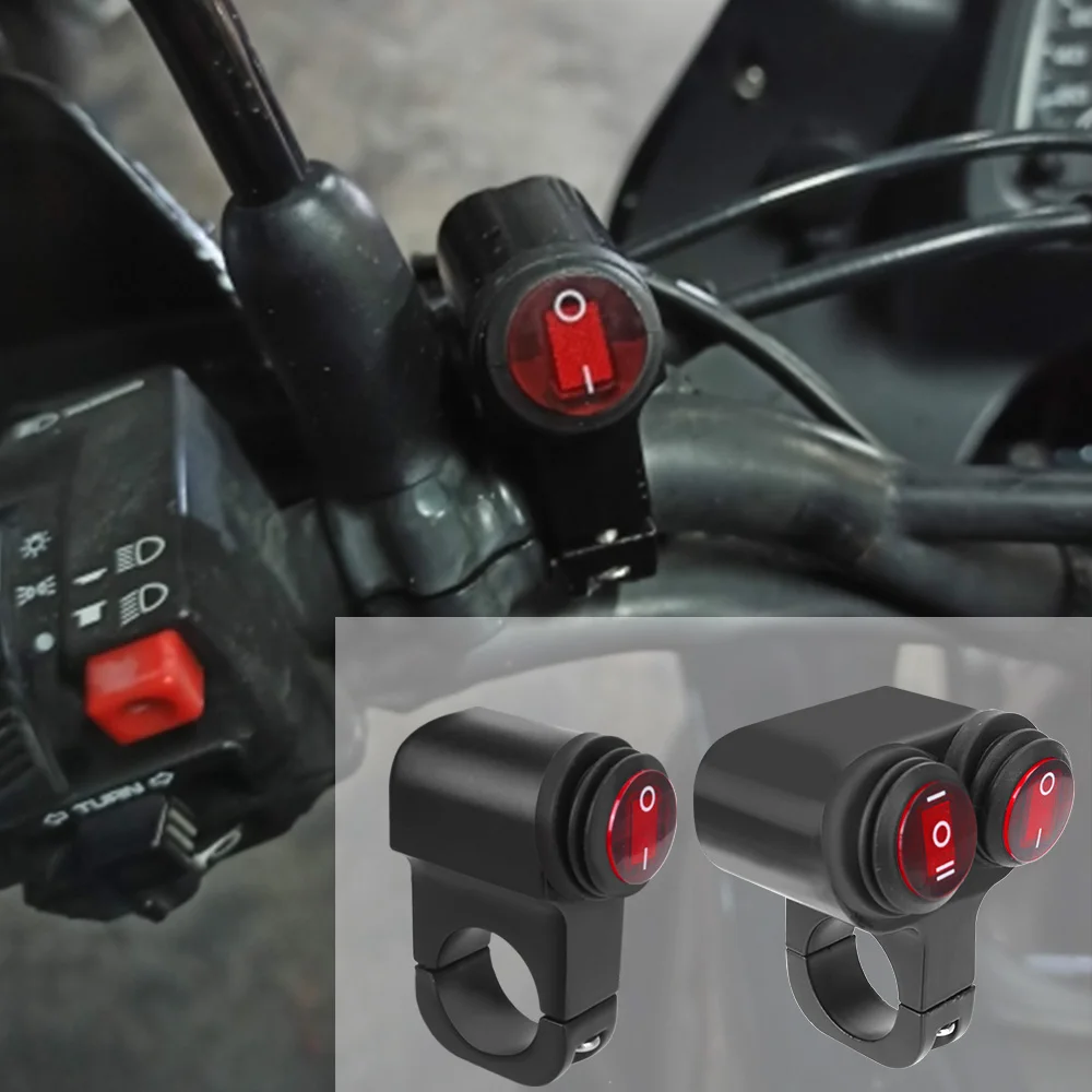 

12V Headlight Light Switch Fog Spot Light On/Off Switch Aluminium Alloy Motorcycle Handlebar Waterproof Motorcycle Accessories