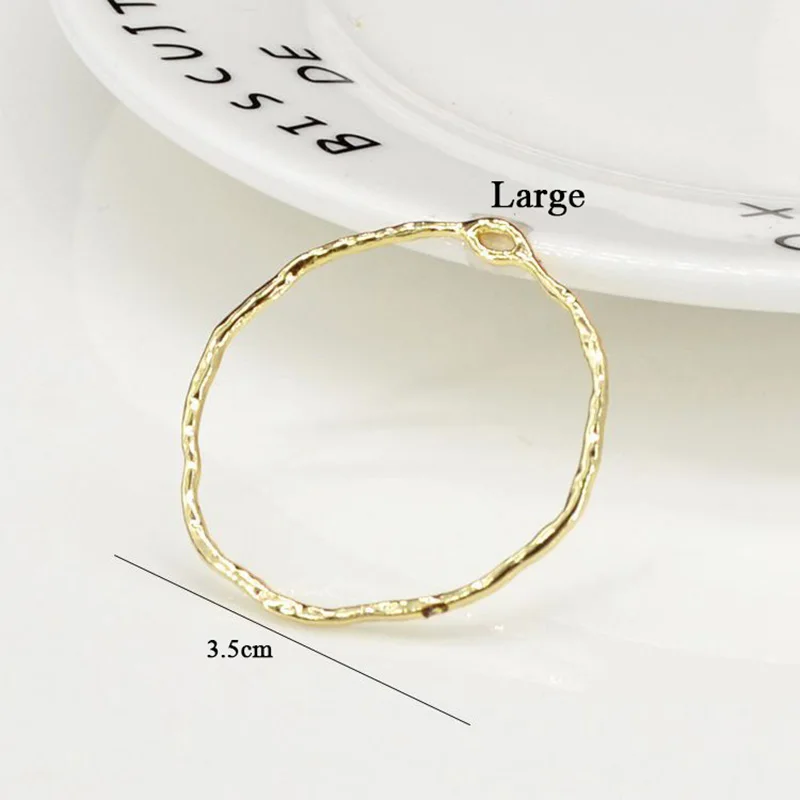 10Pcs/Lot Alloy Geometric Irregular Pendant Rectangular Round Simple Pendant DIY Handmade Earrings Accessories Necklace Jewelry