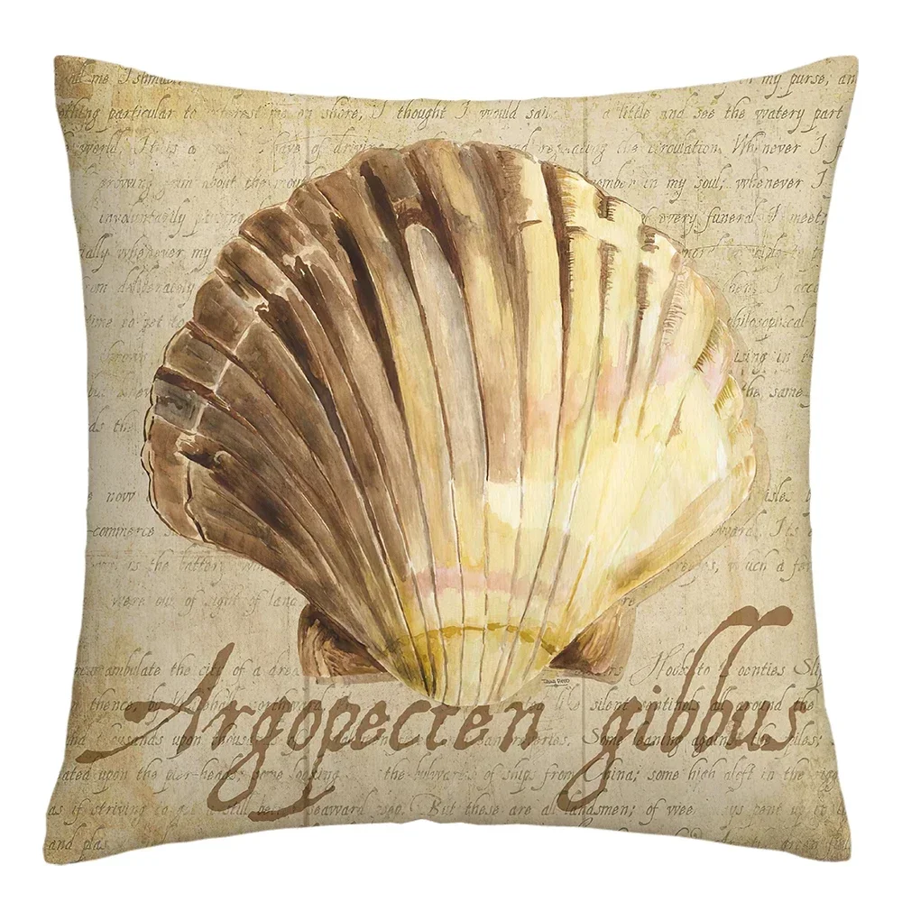 Плюшевая наволочка с принтом в виде краба осьминога и золотого лобстера для