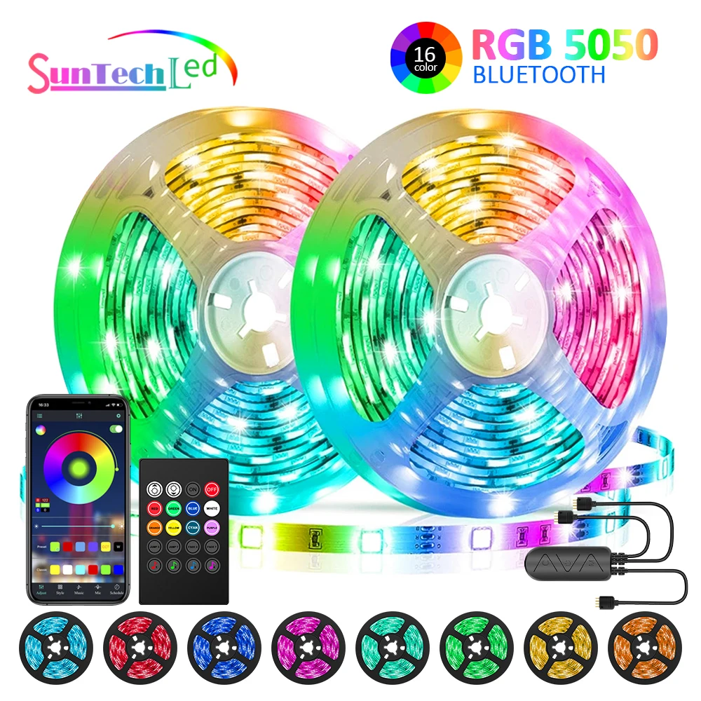 Светодиодная лента Bluetooth 5050 RGB с 20 клавишами дистанционного управления