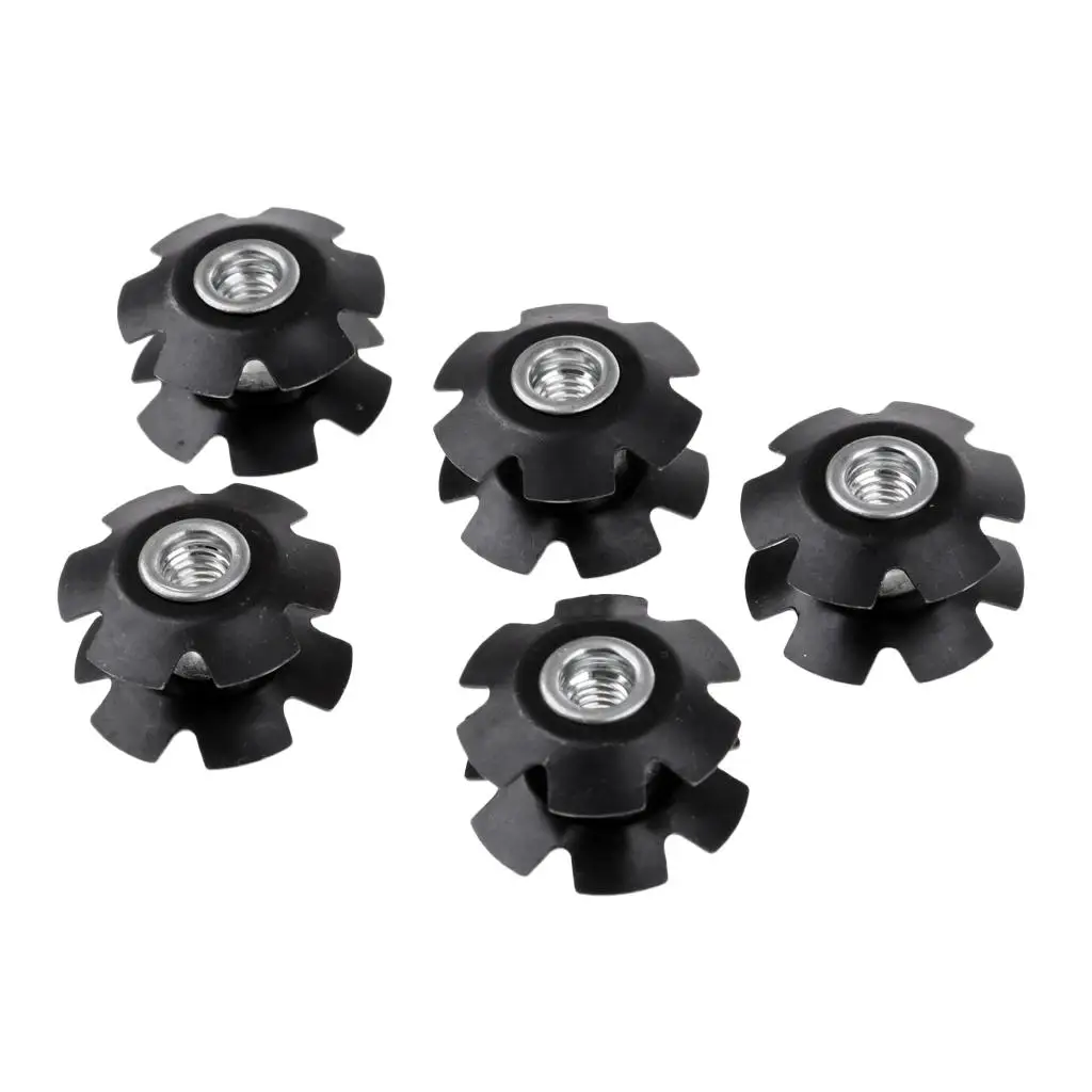 

5x Aluminum Alloy Bike Forward Loop Headset Threadless Fork Knurled Nut