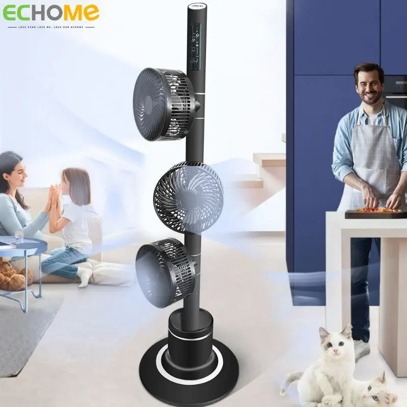 

ECHOME Electric Fan Air Circulation Fans Large Wind Low Noise Tower Fan Rotatable Shaking Head Floor Fans Wind Air Conditioner