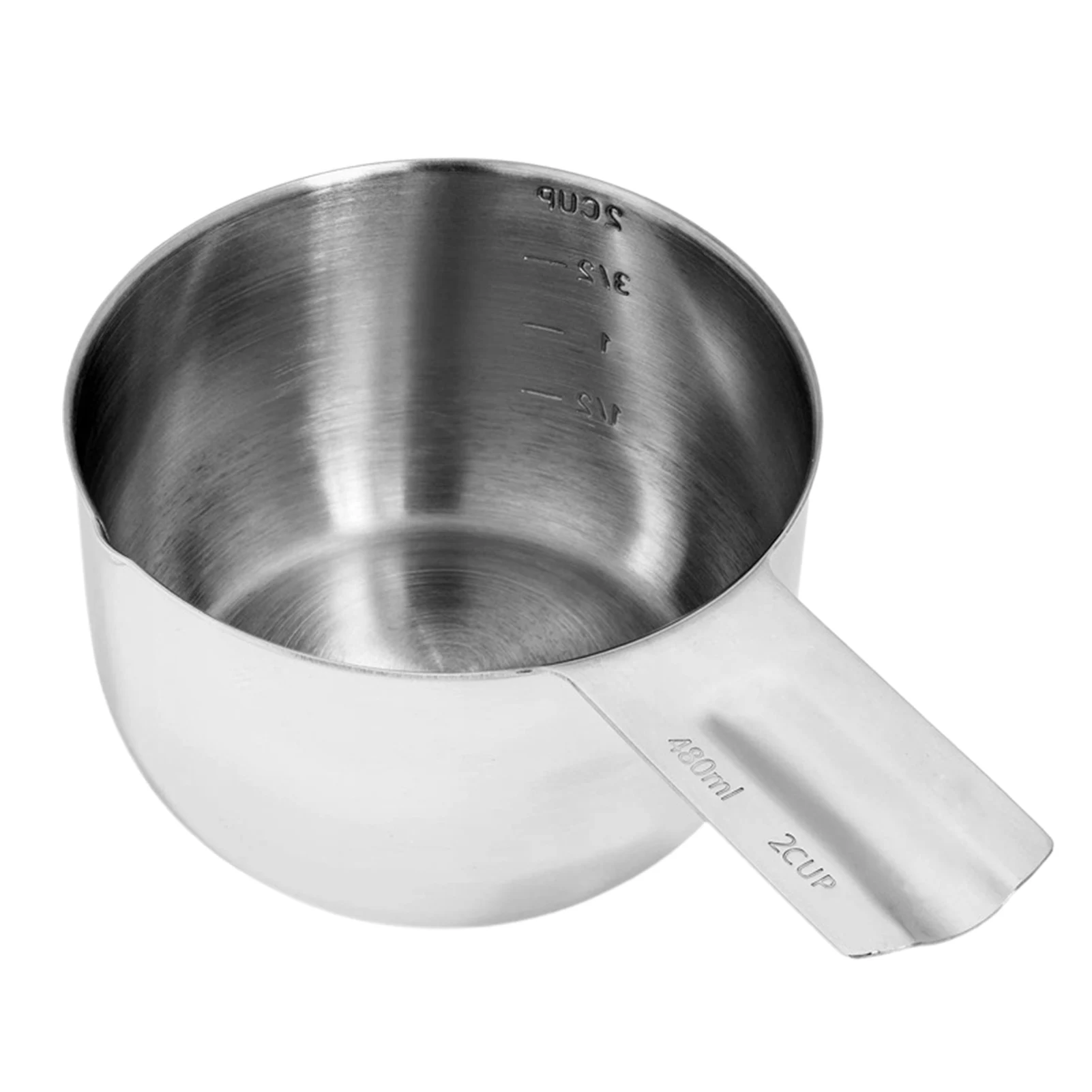 

2 Cup Measuring Cup 304 Stainless Steel Metal Measuring Cups Kitchen Measure Cups Pitcher With Marking Scales For Baking Cooking