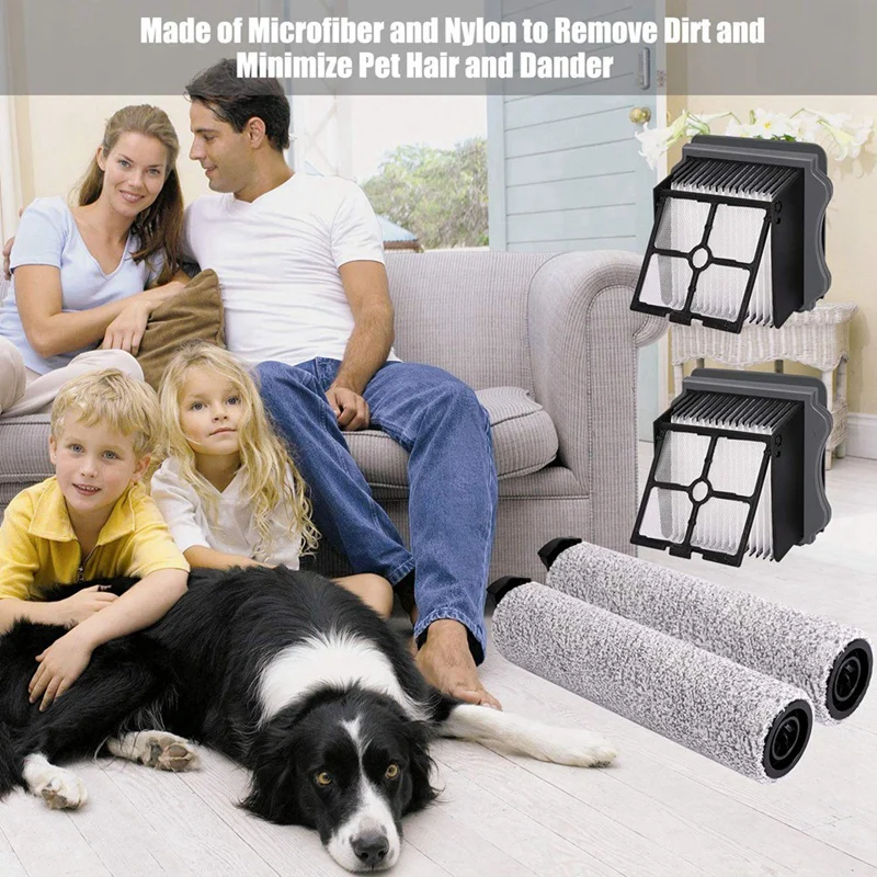 

Replacement HEPA Filter And Brush Roller For Tineco Ifloor 3/Floor One S3 Cordless Wet Dry Vacuum Cleaner