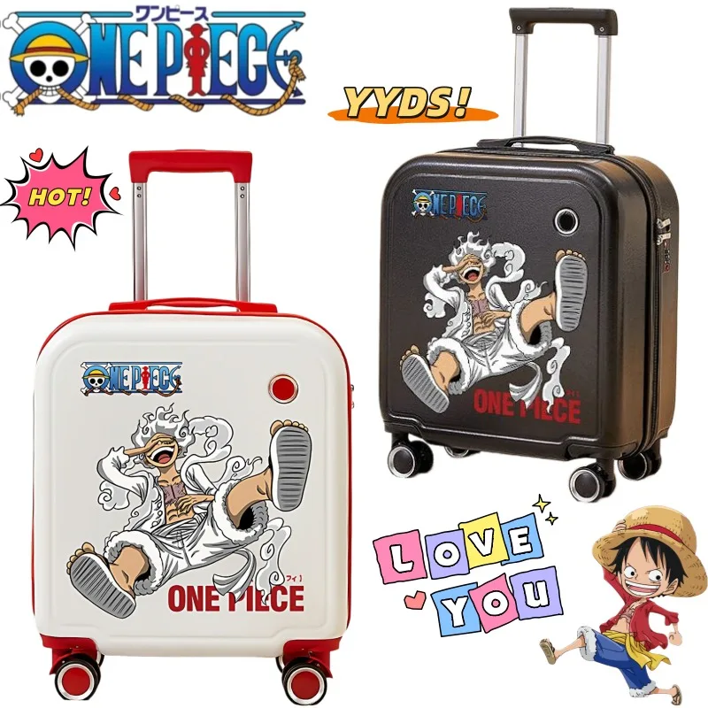 Фото Чемодан One Piece с Ника-Санги (белые волосы), прочный, бесшумный, с универсальными колесами, выдвижной ручкой, креативный, анимационный, периферийный аксессуар для путешествий №1