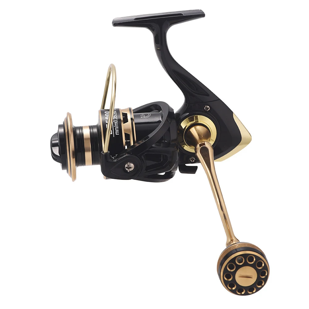 

Right/Left Hand Interchangeable Spinning Fishing Reel 13+1 BBs Metal Line Cup Spool Sea Fishing Rod Rocker Arm Wheel Tackle