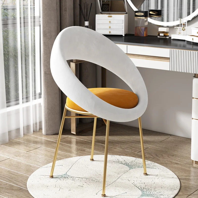

Modern Design Office Dining Chairs Metal Living Room backrest Vanity Chair Luxury Elegant Kitchen Meubles Household Furniture