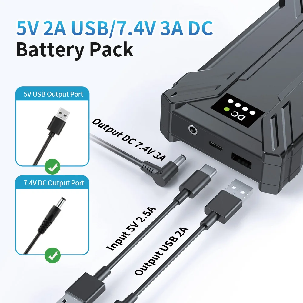 30000 мАч Power Bank 7 В 3A Портативное зарядное устройство Внешний аккумулятор для