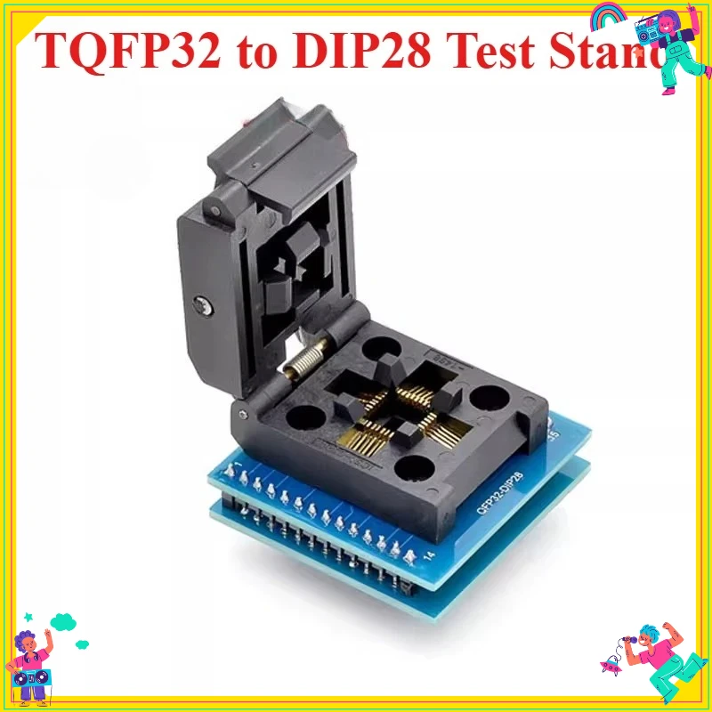 Фото TQFP32 — DIP28 TQFP44 — DIP40 PSOP44 — DIP44 PLCC32 — DIP32 Розетка/сиденье для программирования База для сбора №4