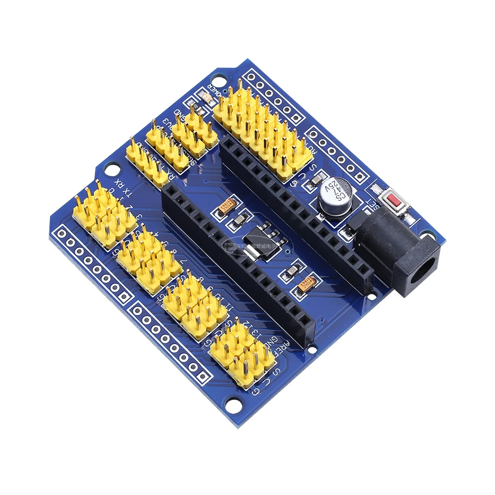 

Multipurpose expansion board with yellow pins and multi-purpose expansion module