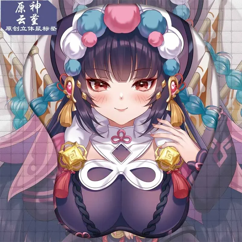 Игровой Настольный коврик для мыши Genshin impact Yun Jin геймерский силиконовый гелевый в