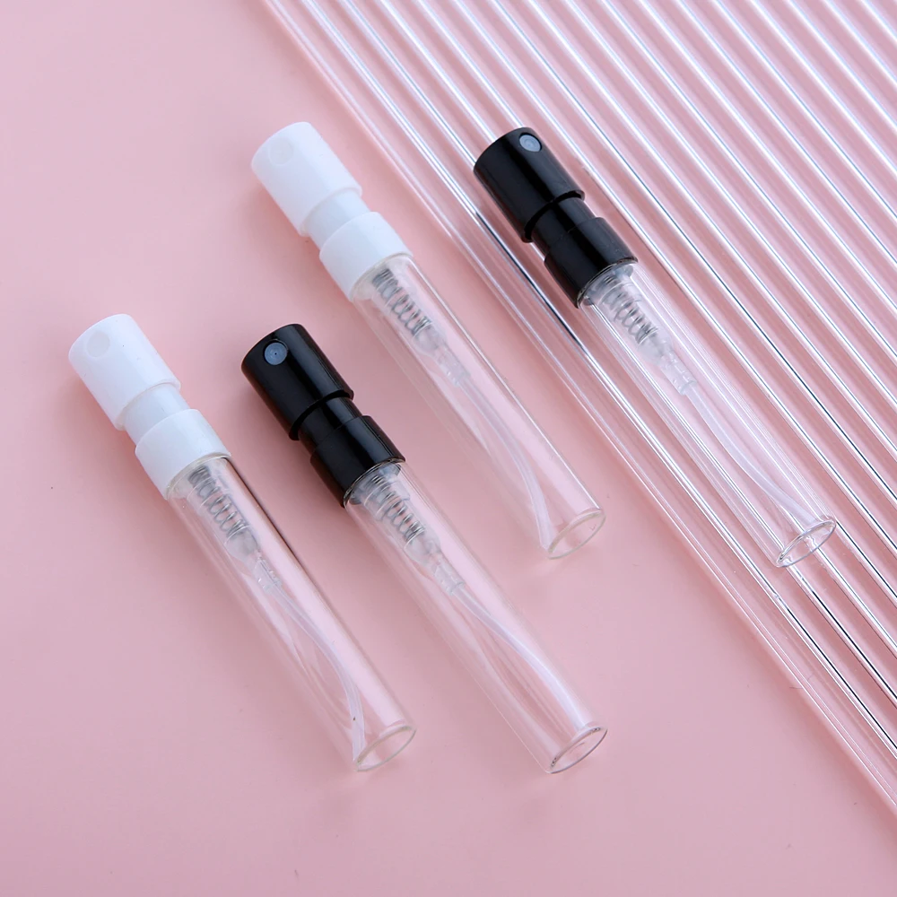 100 pcs/Lot 2ml Bayonet Glass Vials Refillable Perfume Bottles Mini Fragrance Sample Tester Bottle Print LOGO Pay Extra images - 6